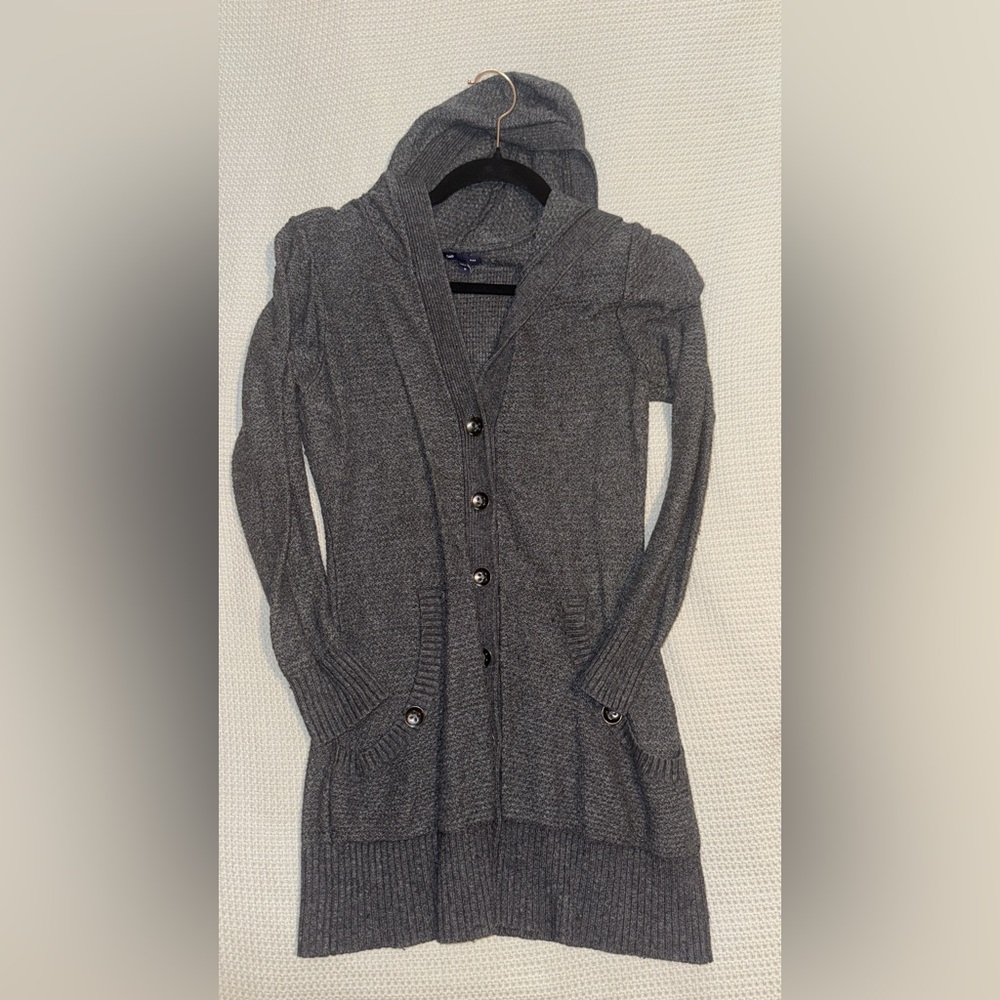 ✨GAP✨Gray Hooded Cardigan Sweater